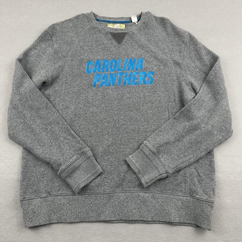 Carolina Panthers Sweatshirt Men Medium Gray Tommy Bahama Football NFL Crewneck